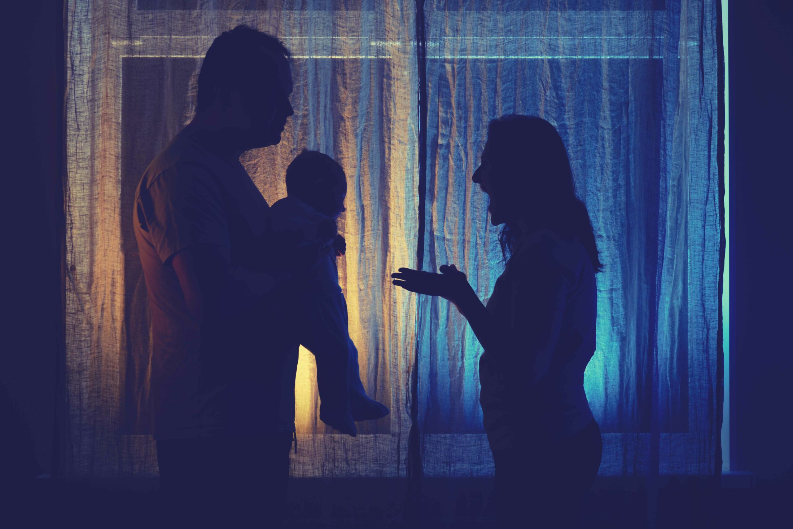 Silhouette Of Sad Man And Woman original resized